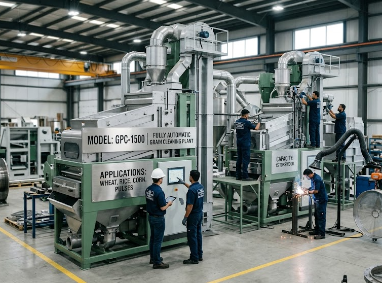 Fully automatic grain cleaning plant manufacturers